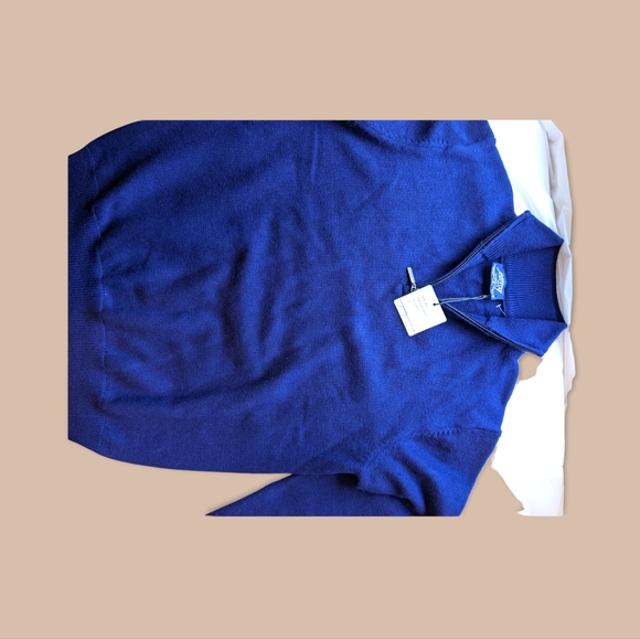 Price drop.So warm. Jeremy Argyle NYC Merino Wool Quarter zip pullover purple M - Picture 5 of 6